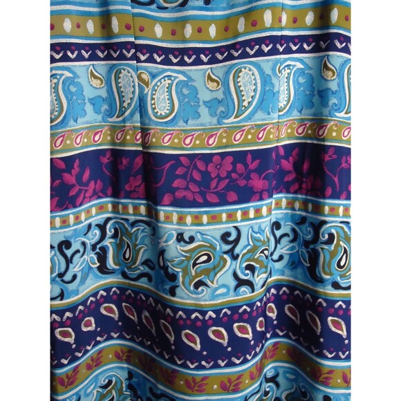 Sag Harbor Blue Green Geometric Floral Print Sheath Sleeveless Dress Size 10 - Picture 3 of 8